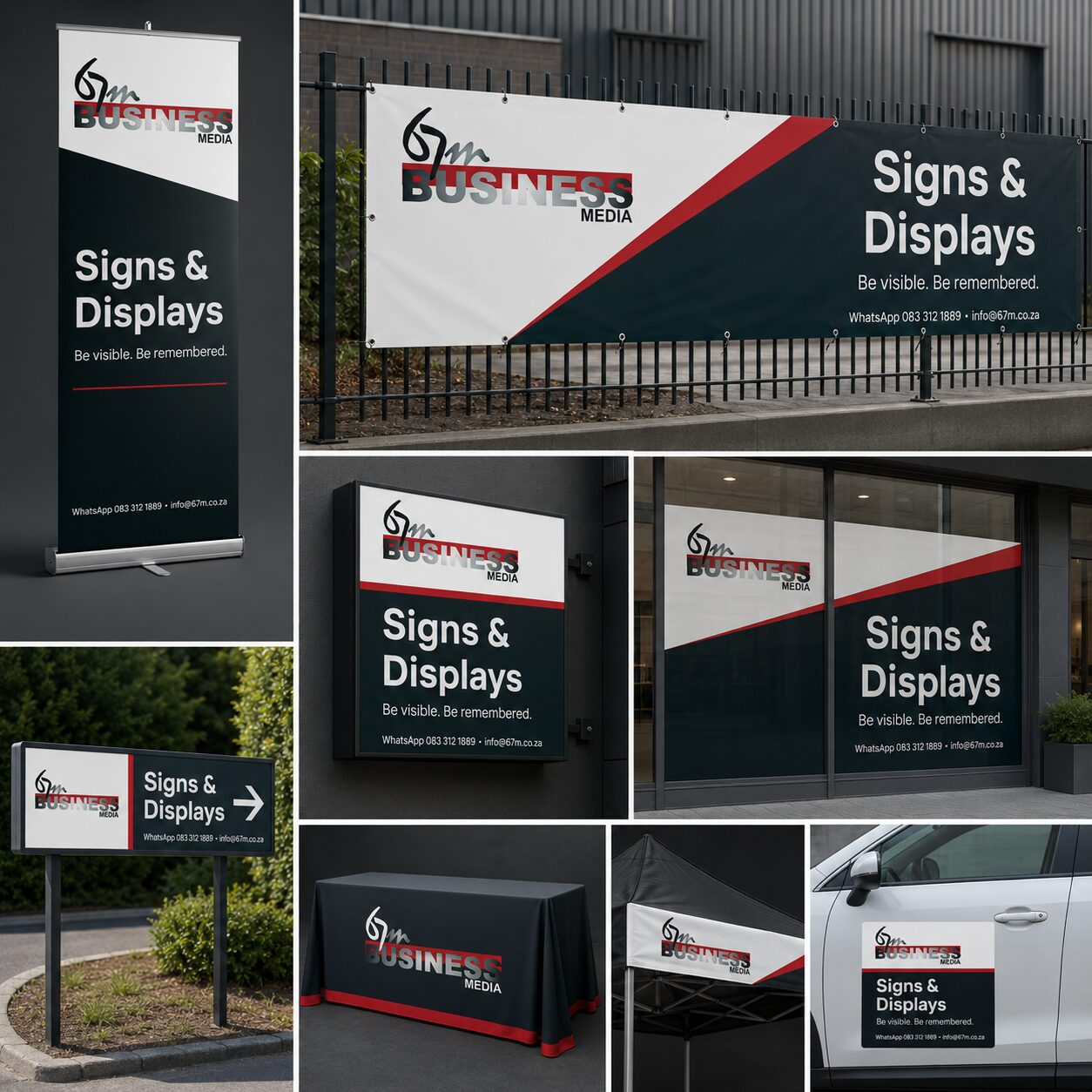 67M Business Media Signs and displays product mockup